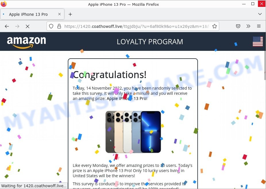 Trustedstream.life Win Apple iPhone 13 Pro Scam