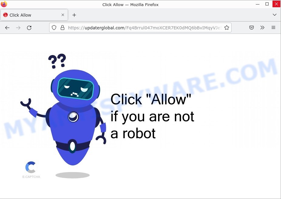 UpdaterGlobal.com Click Allow Scam