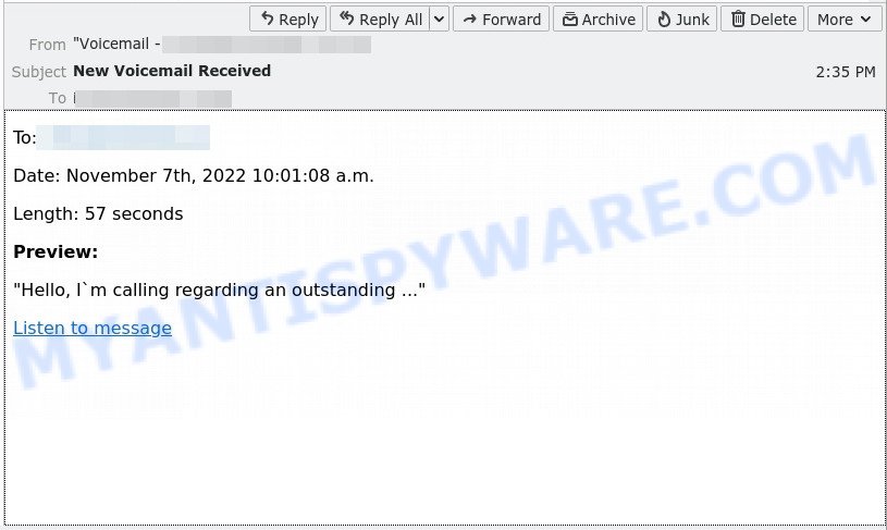 Voicemail Email Scam