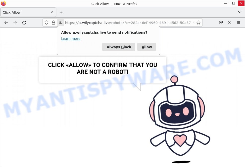 Wily Captcha Virus Click Allow Scam