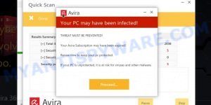 Yourwebguard.online Avira fake scan results