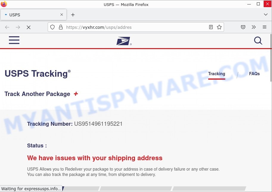 Bemobpath.com redirects fake USPS site