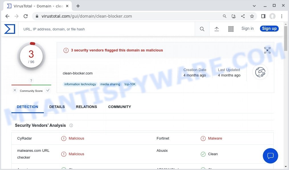 Clean-Blocker.com malicious