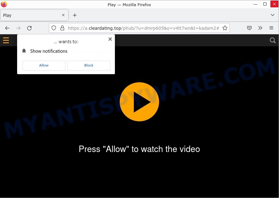 ClearDating.top Click Allow to Play Scam