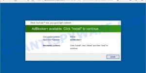 Dokookamida.com Install Ad Blocker pop-up