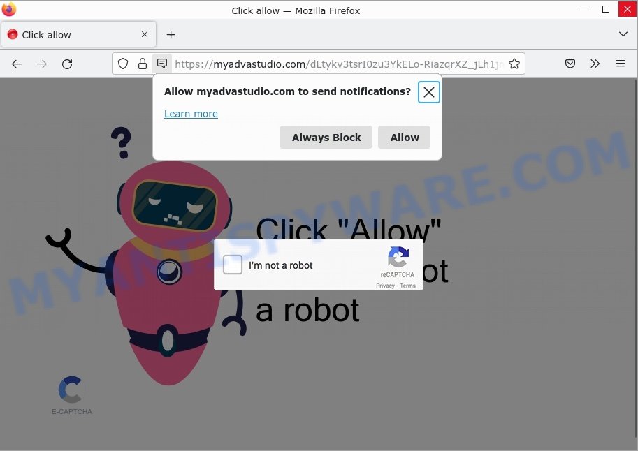 Myadvastudio.com Click allow Scam