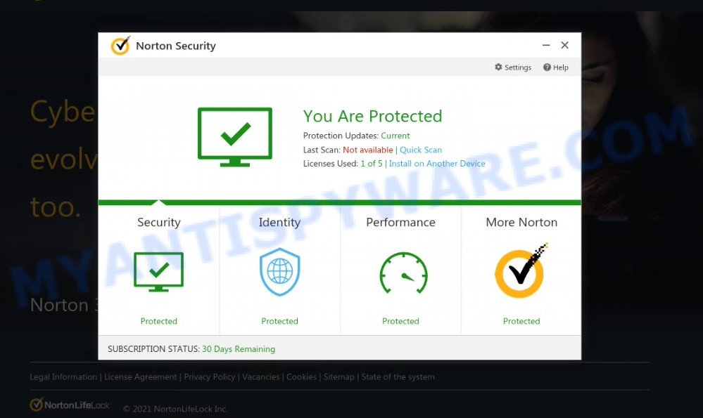 Mydailysecurityguard.site Norton Security Scam