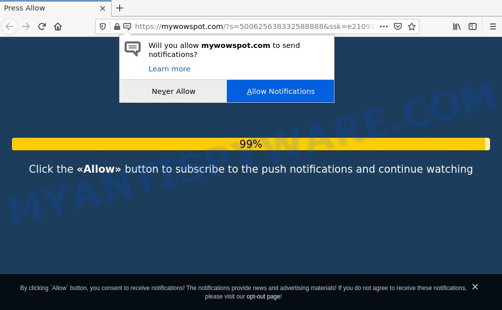 Mywowspot.com Click Allow Scam