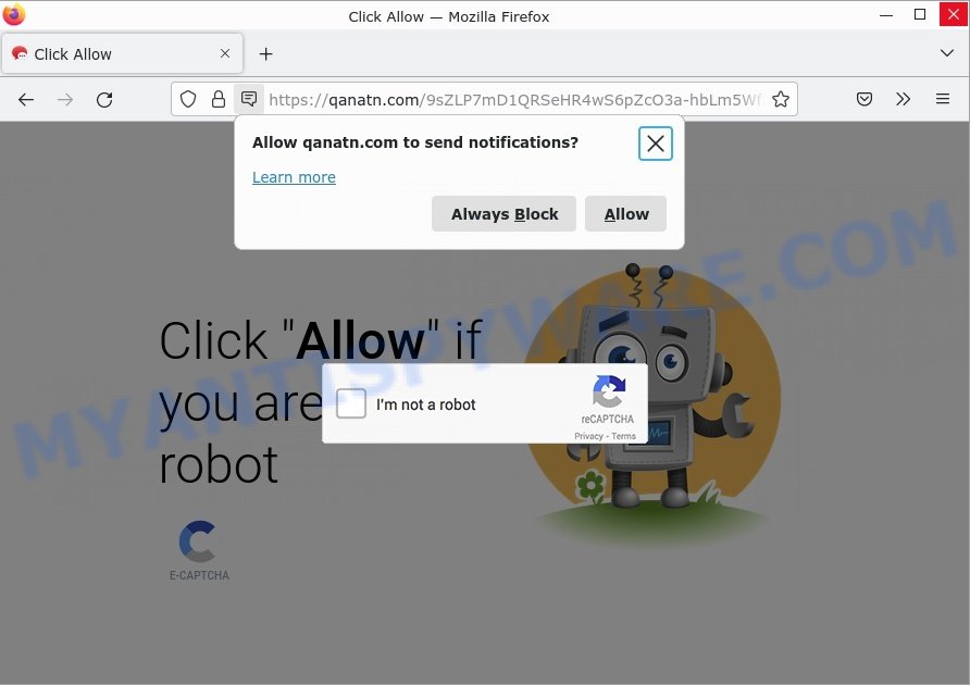 Qanatn.com Click Allow Scam
