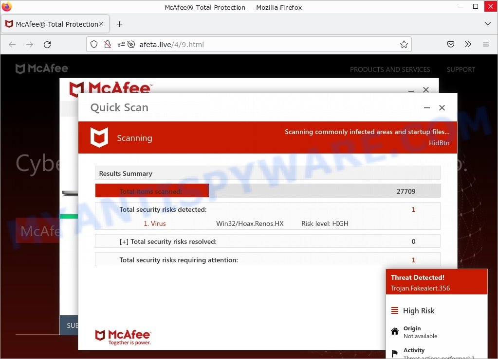 TROJAN_2022 fake McAfee scan