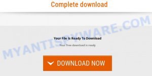 Your File Is Ready To Download pop-up scam