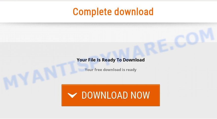 Your File Is Ready To Download pop-up scam