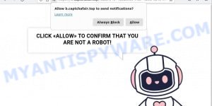 Captcha Fair virus Click Allow Scam