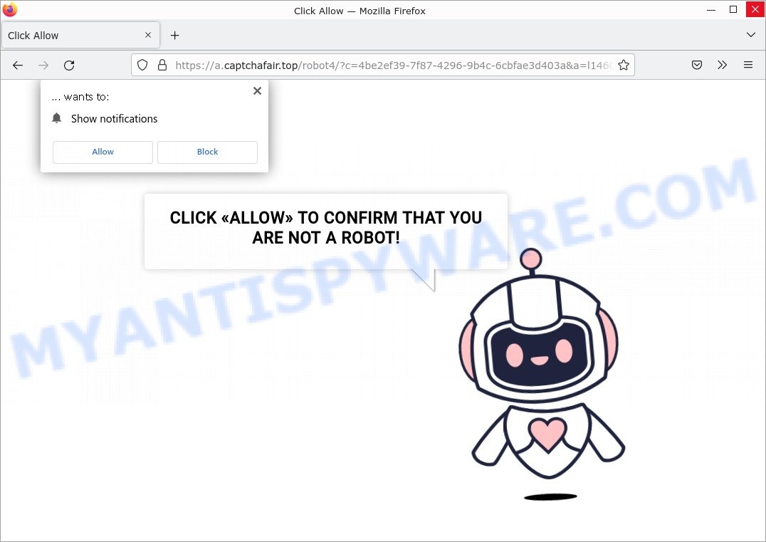 CaptchaFair.Top Click Allow Scam