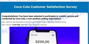 Decocash.com Coca-Cola Customer Satisfaction Survey SCAM