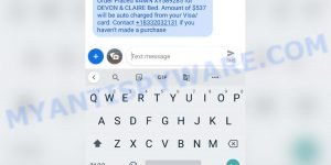Devon Claire Beds 0rder Placed Scam Text
