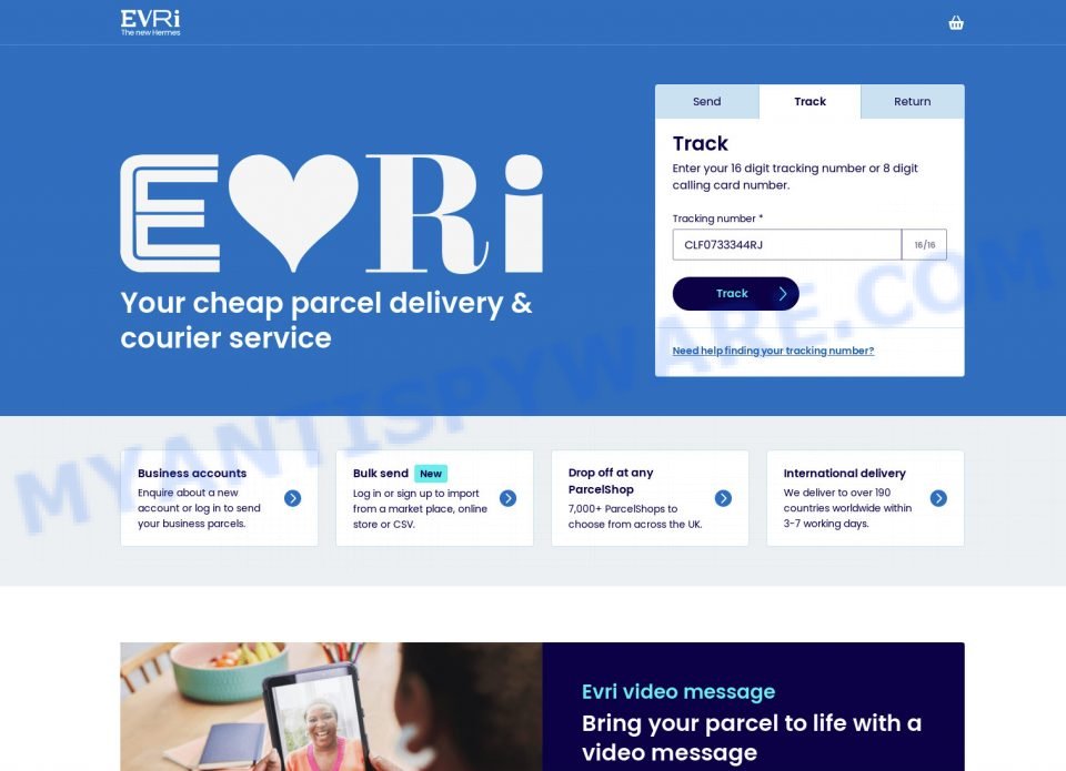 Evri Reschedule Delivery Scam Text Redelivery Shipping Fee Evri