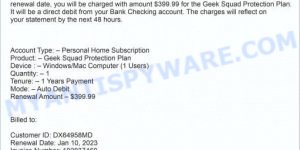 Geek Squad EMAIL SCAM 2023