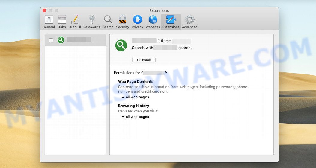 MajorLetterSearch mac adware app