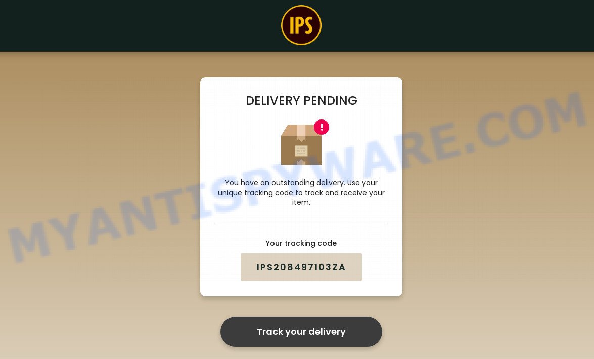 Owafad.com redirects lPS Shipment attempt Scam