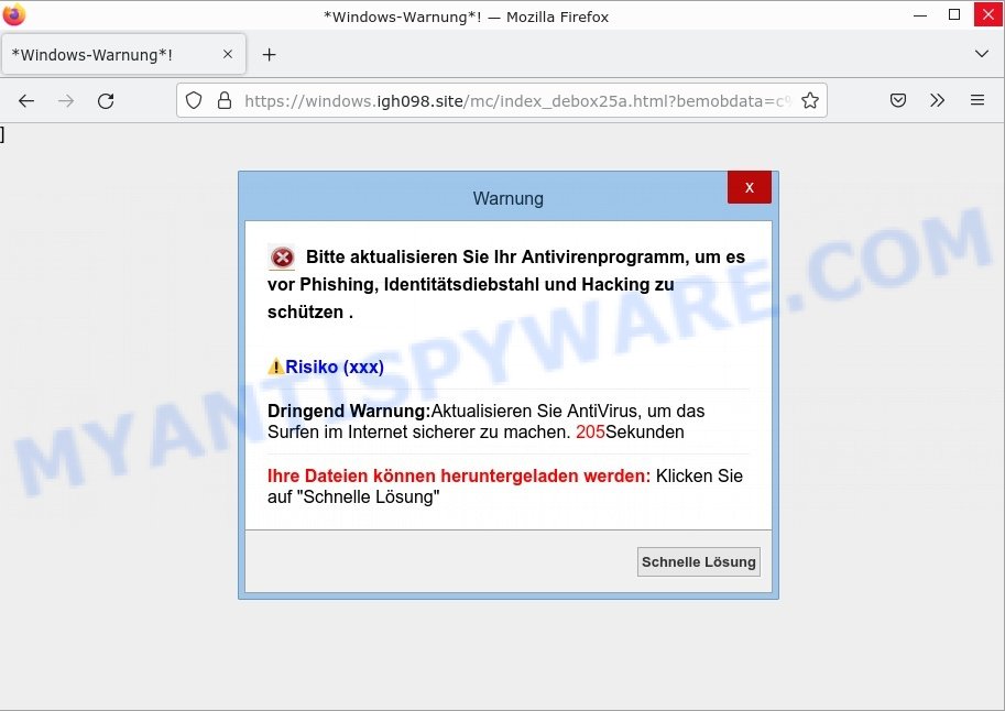 Paidcpftraining.com redirects Windows-Warnung Scam