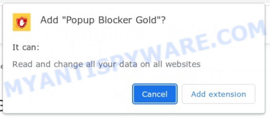 Popup Blocker Gold adware