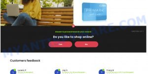 Smrturl.co redirects Primark Gift Card Scam