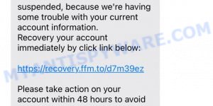 Your Netflix account has been suspended Scam text