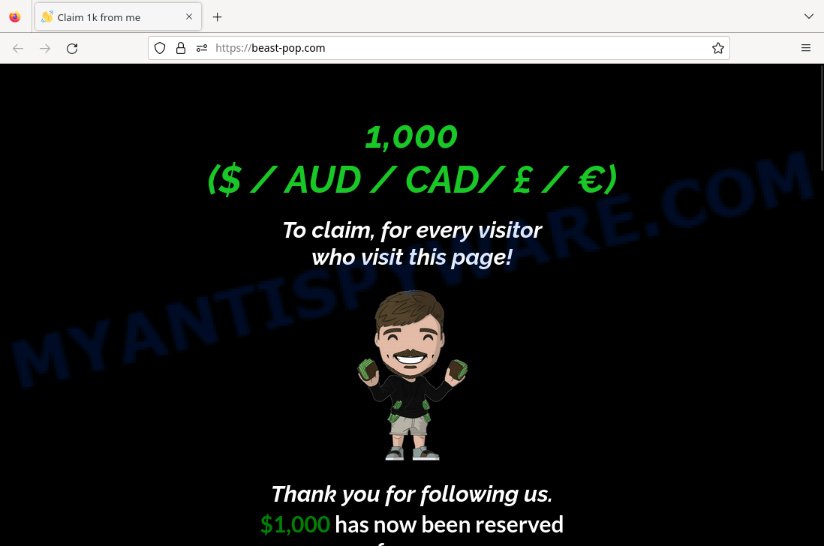 Beast-pop.com Claim Reward Scam