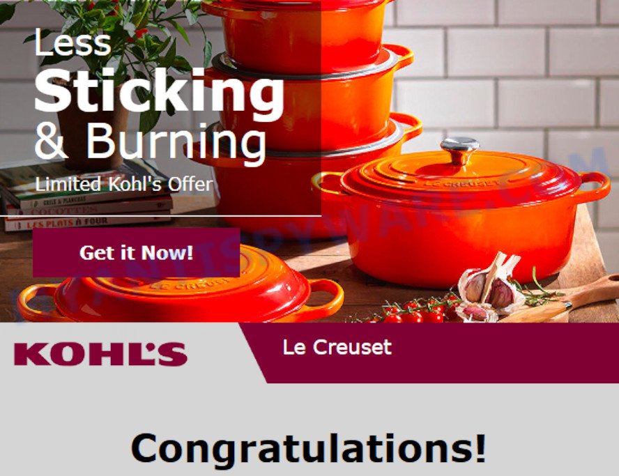 KOHL'S Le Creuset Scam