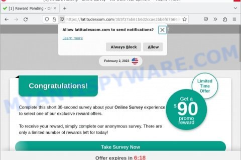 Latitudesxom.com Reward Pending Online Survey Scam