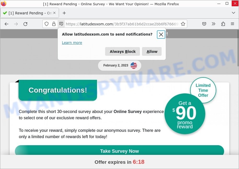 Latitudesxom.com Reward Pending Online Survey Scam