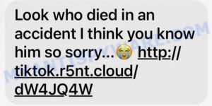 Look Who Died Scam Facebook Message