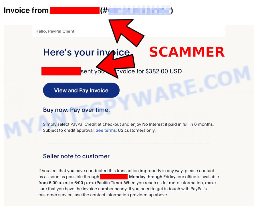 Microtik LLC PayPal Scam Invoice Email