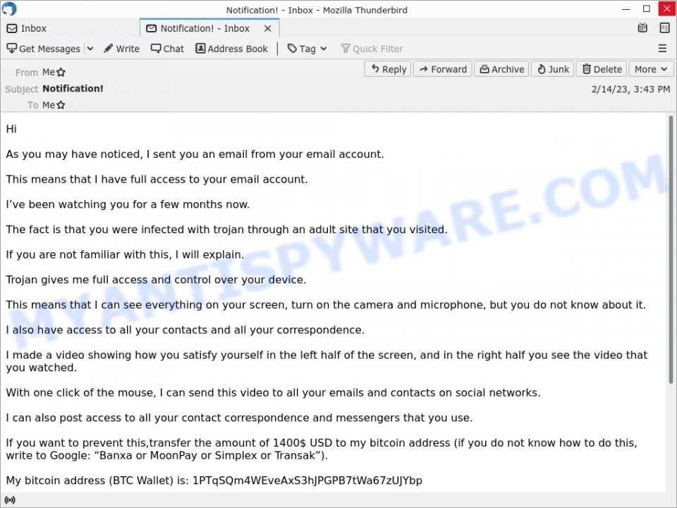 PayPal Coinbase Invoice Scam Email