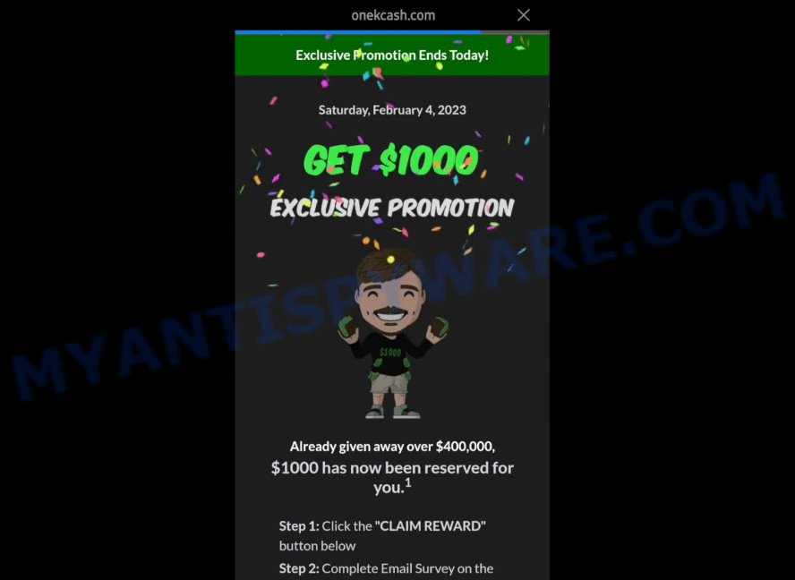 Onekcash.com Beast Promo $1000 Scam