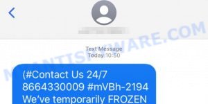 PNC Scam Text We FROZEN your ACCNT