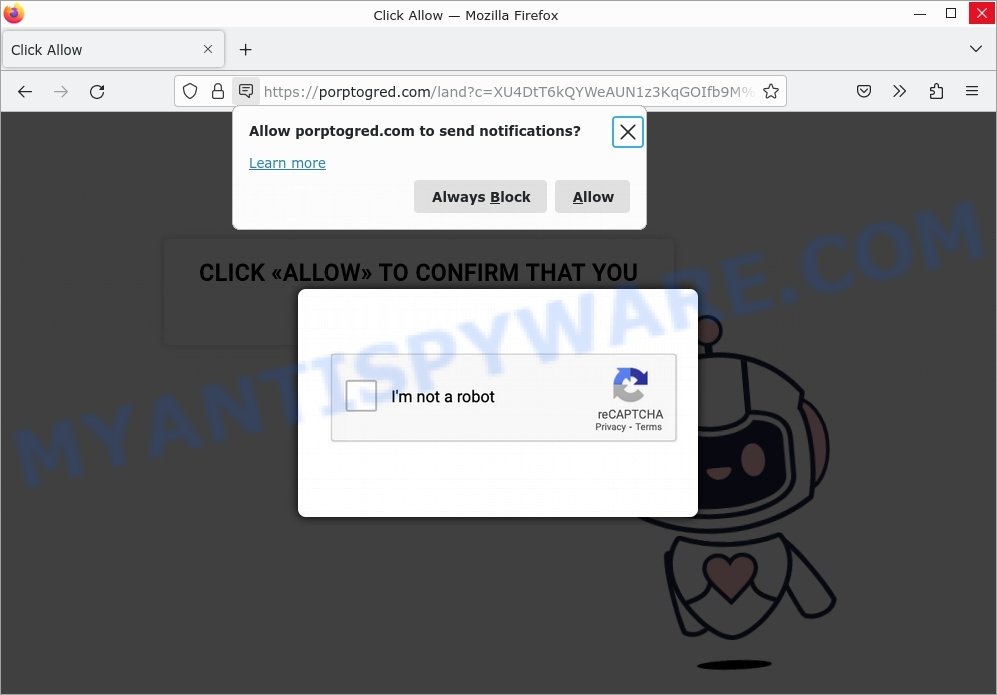 Porptogred.com Click Allow Scam