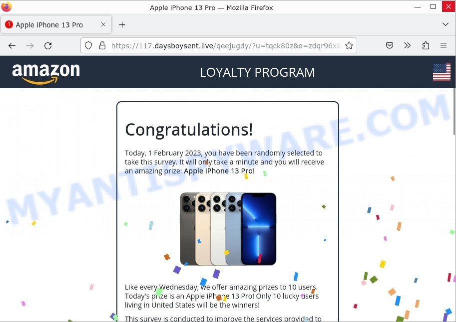 Prizesenses.life redirect Apple iPhone 13 Pro Scam