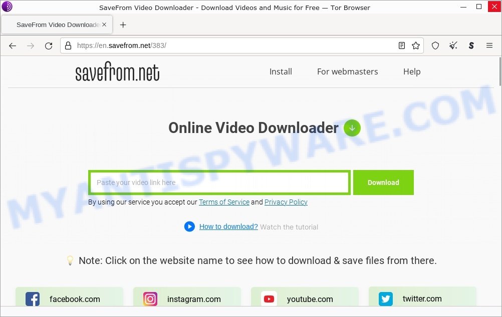 SaveFrom Video Downloader