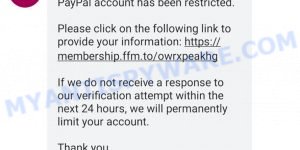 Security Check Against Your PayPal account Scam