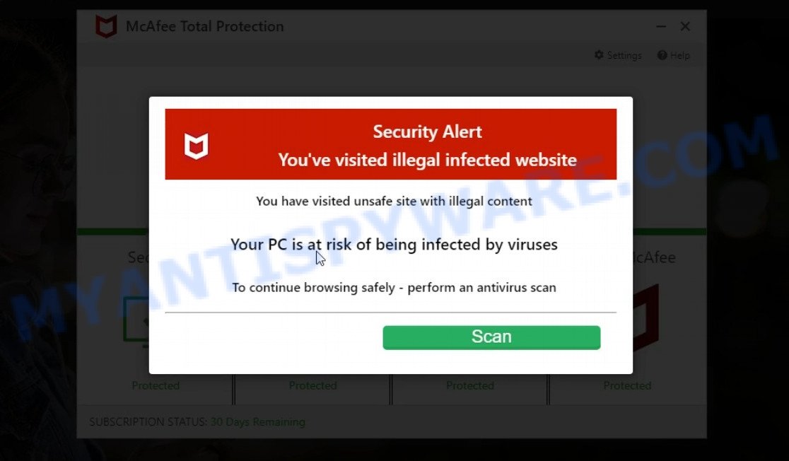 Validityprotocol.com McAfee Scam