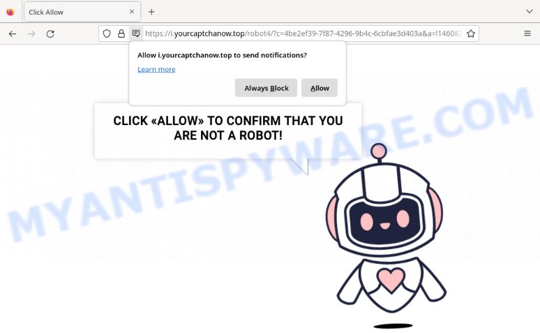 Your Captcha Now Virus Click Allow Scam