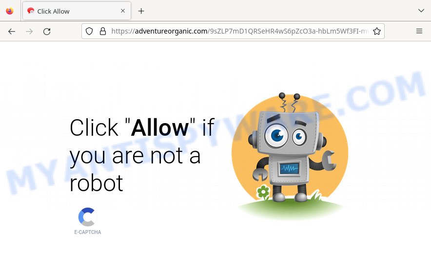 Adventureorganic.com Click Allow Scam