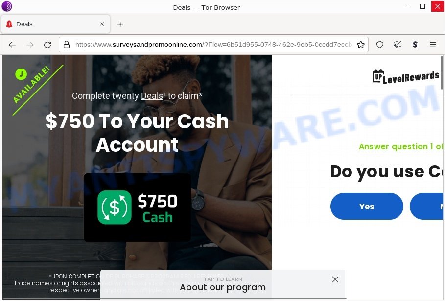 Beast-tug.com redirect 750 to Cash Account Scam