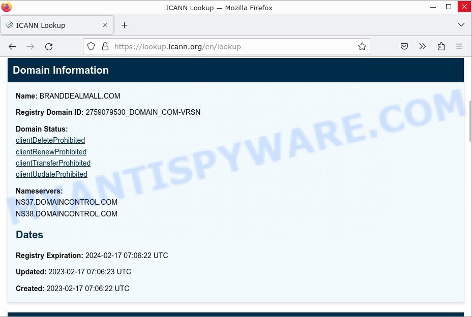 Branddealmall.com whois