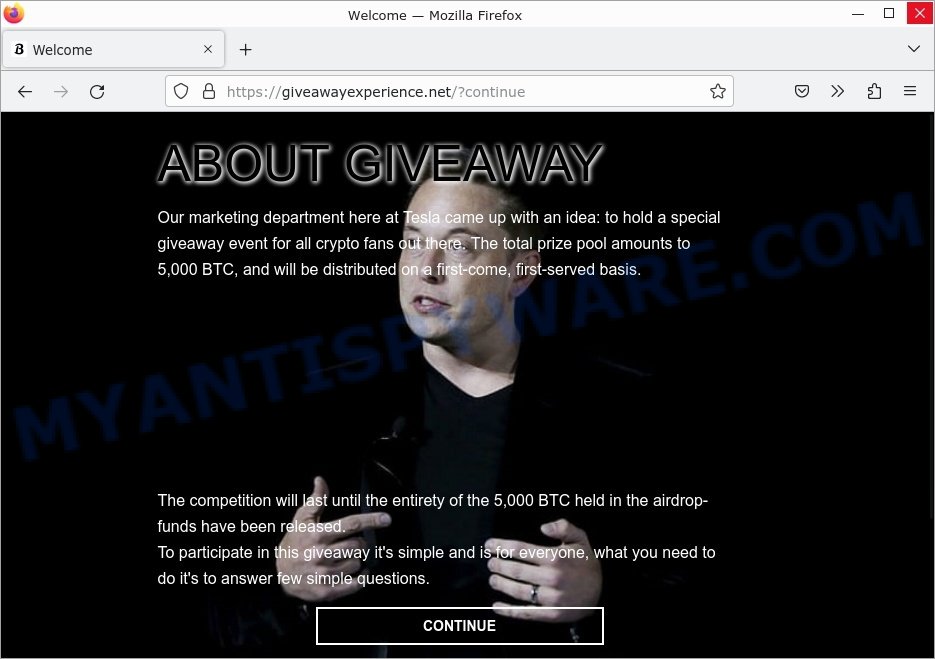Elon Musk GiveAway Marathon Crypto Scam page 1