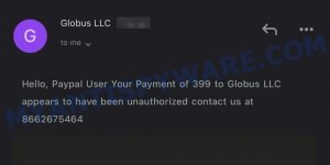 Globus LLC PayPal Scam