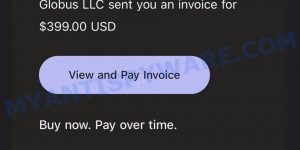 Globus LLC PayPal Scam Invoice