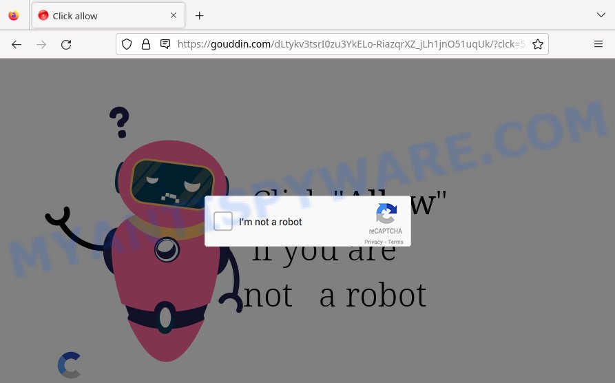 Gouddin.com Click Allow Scam
